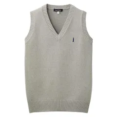 [EASTBOY] 2nd 綿混ベスト 1226002 レディース ライトグレー×ネイビー(920) M