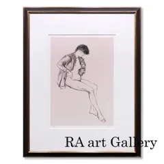 佐藤忠良　「シャツ・或る日の女Ⅱ」　リトグラフ　直筆サイン・作品証明シール有り Amazon.co.jp: 彫刻家 新制作派教会会員 佐藤忠良 リトグラフ