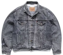 90s Levi'sリーバイス 70503 先染め ブラック デニムジャケット 4ポケット ボロ XL★ユーロ オールド トラッカー ダメージ ビッグサイズ ストア