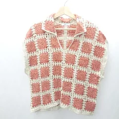 ◇ ⊂ niko and … ニコアンド バイカラー 袖なし ニット サイズF オレンジ レディース E  【1503050042512】