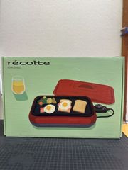 【美品】recolte ホットプレート RHP-3（RGY） レッド/グレイ