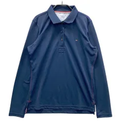 サイズ：L TOMMY HILFIGER GOLF トミー ヒルフィガーゴルフ  長袖ポロシャツ  ネイビー系 [240101525618] ゴルフウェア レディース ストスト
