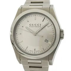 GUCCI 腕時計 パンテオン メンズ クオーツ SS シルバー文字盤