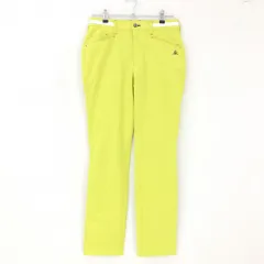 ルコック パンツ ライトグリーン 斜めストライプ織 ロゴ刺しゅう ストレッチ  メンズ 76 ゴルフウェア le coq sportif