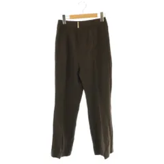 ナチュラルクチュール natural couture osonoハイウエスト美フレアパンツ スラックス センタープレス S 茶 ブラウン /AT ■OS