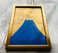 抽象絵画１ 原画 アクリル画 金縁額装 裏紐取り付け済 - 11号店 - メルカリ