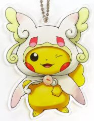 [Used] Keychain - Pikachu wearing a Mega Audino poncho - Acrylic charm - "Pokémon" - Pokémon Center Limited Edition
