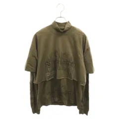 GIVENCHY (ジバンシィ) 24SS Overlapped Embroidered Tee BM71FR3Y8V オーバーラップエフェクト刺繍レイヤード長袖Tシャツ カットソー カーキのサムネイル