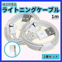 iPhone 充電 ライトニング ケーブル 1m USB 充電器 2本 白
