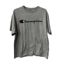 Champion 半袖 プリント Tシャツ XL グレー チャンピオン フロントプリント クルーネック 古着卸 アメリカ仕入 a707-5786