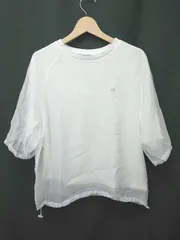 ◇ ⊂ ◎ ●未使用● MONO-MART タグ付き シアー レイヤード 半袖 Tシャツ カットソー サイズF ホワイト レディース E  【1505290037723】