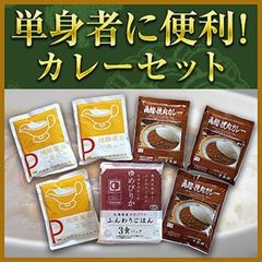 単身者に便利なすぐ食べられるレンジでちんセット「五島軒　挽肉カレー×３袋」「焼豚屋のカレー×３袋」「ゆめぴりかレンジパック200g 3個入り×２」送料無料