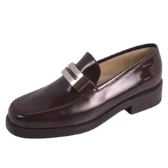 未使用 グッチ GUCCI ローファー モカシン プレート パテントレザー シュ