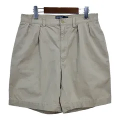 Polo by Ralph Lauren ポロ ラルフローレン TYLER SHORT 2タック チノショートパンツ ポロチノ アイボリー(メンズ W32)中古 古着 T9329