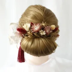 【茜】ヘアアクセサリー　髪飾り　成人式　結婚式　前撮り