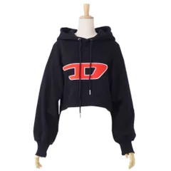 美品 ディーゼル DISEL スウェット パーカー クロップド フーディー プル