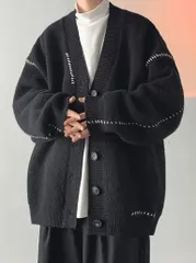 D520 カーディガン メンズ Vネック 春秋冬 防寒 暖かい 着心地のいい ストレッチ