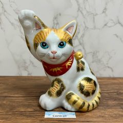 h*a様 【希少・美品】九谷焼 招き猫 眠り猫 金彩色絵 紅葉文 縁起物 骨董品 希少・美品】九谷焼 招き猫 眠り猫 金彩色絵 紅葉文 縁起物 骨董