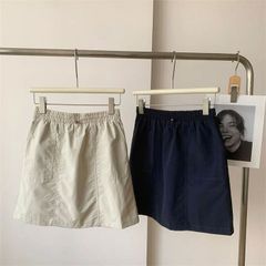 ミニスカート レディース 夏 ショートスカート ハイウエスト aライン スカート ウエストゴム  ビジネス オフィス 無地 ヒップラップ  ボトムス 通勤 お出かけ エ zzr063061f7e6