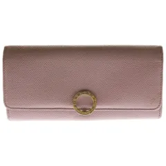BVLGARI (ブルガリ) ロングウォレット 二つ折り長財布 レザー ピンク 282870