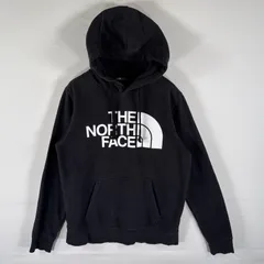 古着 ザ・ノースフェイス THE NORTH FACE パーカー スウェット ビッグロゴプリント プルオーバー フーディ S  ブラック メンズ