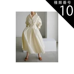 種類10:ネイビー/M スカート ワンピース シャツワンピース ロング ロング丈 袖あり 5分袖 五分袖 Vネック セミフレア Aライン 切り替えデザイン ウエストマーク 前開き 綿 かわいい