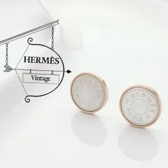 HERMES エルメス セリエ イヤリング ゴールドカラー aq4879