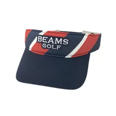 BEAMS GOLF ビームスゴルフ  サンバイザー ストライプ柄 ネイビー系 55-57cm [240101280571] ゴルフウェア ストスト