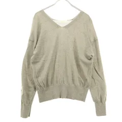 美品 B:MING ビーミング 長袖 Vネック ニット グレー BEAMS レディース 古着