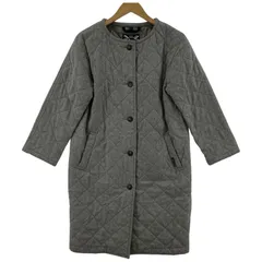 LAVENHAM ラベンハム キルティング ノーカラーコート size36/グレー