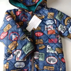 825-2 90cm男の子 リバーシブルジャンパー ブルー系 新品未使用品