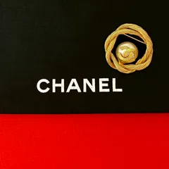 極 美品 コメ有 94A CHANEL シャネル ヴィンテージ ココマーク モチーフ GP フェイクパール ブローチ コサージュ ゴールド 3302k