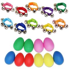 [Limited Quantity] 40 Ring Bells in 10 Colors - Egg Shaker, Bell, Musical Instrument, SALUDABLE Maracas, Percussion