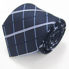 パーフェクトスーツ ブランド ネクタイ シルク チェック柄 PO メンズ ネイビー P.S.FA 【中古】