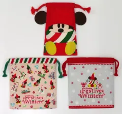 【中古】雑貨 リルリンリン 巾着3枚セット 「ディズニー Winter Festival 2021」 東京ディズニーリゾート限定