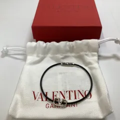 VALENTINO ヴァレンティノ Vロゴ ブレスレット ブラック シルバー 新品　5Y2J0R89QPE0NOのサムネイル