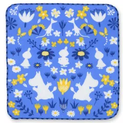 【迅速発送】ミヤモトタオル 宮本 ハンカチ ムーミン ガーゼパイルハンカチ ムーミンシルエット 日本製 ブルー 約25×25cm 06028