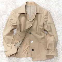 BURBERRY LONDON　テーラードジャケット　40 Ｌ相当　比翼　銀ボタン　コットン　ベージュ