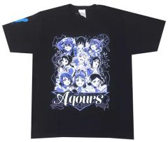 [중고] 의류 Aqours ~우리만의 결승전 T셔츠·Aqours~ 블랙 L사이즈 [러브라이브! 선샤인!!] 우라노호시 여학원 구매부 공식 메모리얼 아이템