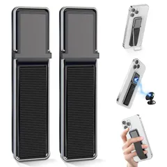 【数量限定】片手操作 スマホバンド 携帯スタンド 落下防止 フィンガースマホストラップ iPhoneリング 卓上 iPhone/Android各種他対応 薄型 横向き 縦置き （黒黒） Senose スマホスタンド スマホリング