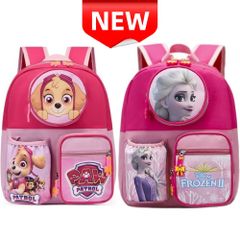 ✨新品✨キッズ キャラクター リュック 2種類 アナ雪2 エルサ/パウパトロール スカイ 女の子 ピンク バックパック 子供用 軽量 幼稚園 保育園 小学生 入園 入学 通園バッグ 遠足 かわいい プリンセス 誕生日プレゼント ギフト 34-35cm