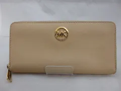 MICHAEL KORS マイケルコース　レザー ラウンドファスナー ベージュ 長財布