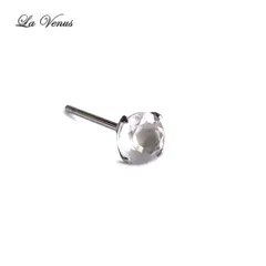 ✴︎ふわり 大人ピンク✴ つけっぱなしOK 天然 ローズクォーツ 一粒ピアス 4mm 宝石質AAA 316 サージカルステンレス 片耳用 金属アレルギー対策 スタッド