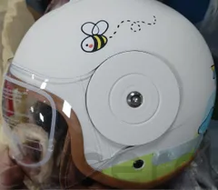 ヘルメット 子供用 キッズヘルメット フルフェイスヘルメット 四季通用 調節可 フリーサイズ 超軽量 男女兼用 ミツバチのサムネイル