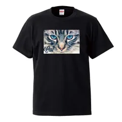 Tシャツ メンズ 半袖 黒 ブラック 猫 ねこ ネコ cat 写真 リアル おしゃれ シンプル 綺麗 きれい ウッドグリーン(WOOD GREEN)