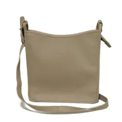 Longchamp ロンシャン ル フローネ M ジップクロスボディバッグ 現行 カウハイドレザー グレージュ 未使用 ロゴ エンボス タートルダヴ ショルダーバッグ 10140021P55