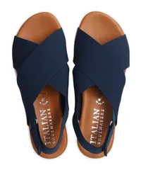 ITALIAN SHOEMAKERS イタリアンシューメーカーズ クロスベルト サンダル レディース 厚底 歩きやすい 夏 履きやすい 20代 30代 40代 50代 ネイビー 24.5cm 送料無料 在庫限りのサムネイル