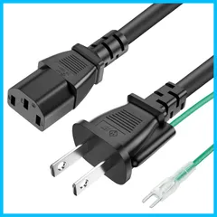 【早発送】S C電源ケーブル Cコンセント コネクター パワーコード 電源変換ケーブル・ダプタ 3ピンソケットメス⇔2ピンプラグオス ース線付き トラッキング対策 ストレートタイプ 定格7-125 2m