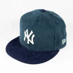 【ニューエラ正規品】ニューエラ New Era® NEW ERA® 帽子 キャップ 59FIFTY Corduroy コーデュロイ ニューヨーク・ヤンキース ブルーグリーン ネイビーバイザー(商品番号：14668154)