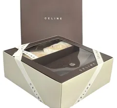 【未使用】セリーヌ ミニ巾着 ハンカチセット ポーチ マカダム 新品 未使用 箱付き セリーヌ ポーチ ハンカチ セット CELINE
